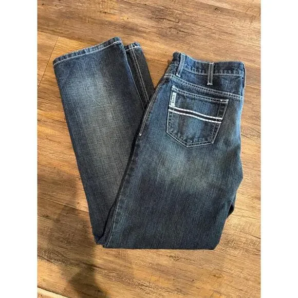 Cinch Men's White Label Dark Wash Relaxed Fit Straight Leg Jeans Sz 31 x 32 - Picture 4 of 9